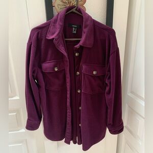 Forever, 21 woman’s purple shirt Shacket size L